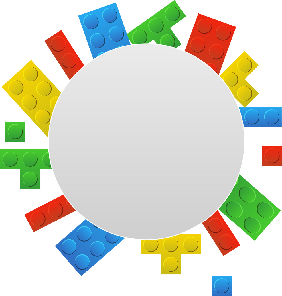 Round Frame with Lego Blocks